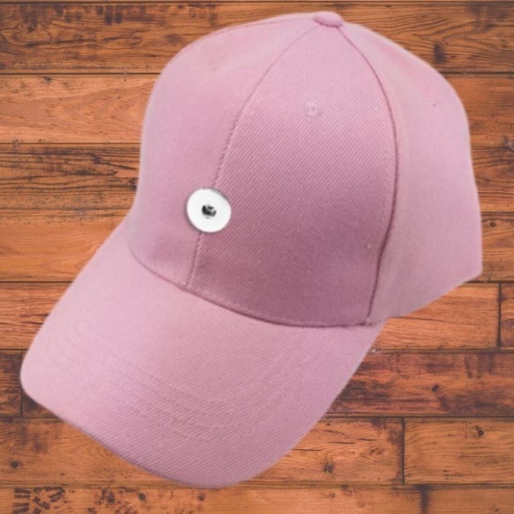 Light Pink Snap Button Baseball Hat
